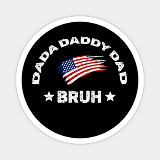 Dada Daddy Dad Bruh Retro Vintage Funny 2023 Fathers Day Magnet